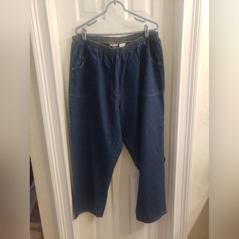 Vintage Cabin Creek Corduroy Pants Women Plus 24W Navy Cottagecore Ladies Pants